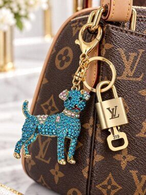 Louis Vuitton Gold Padlock Key Unbranded Dog Keychain Charm